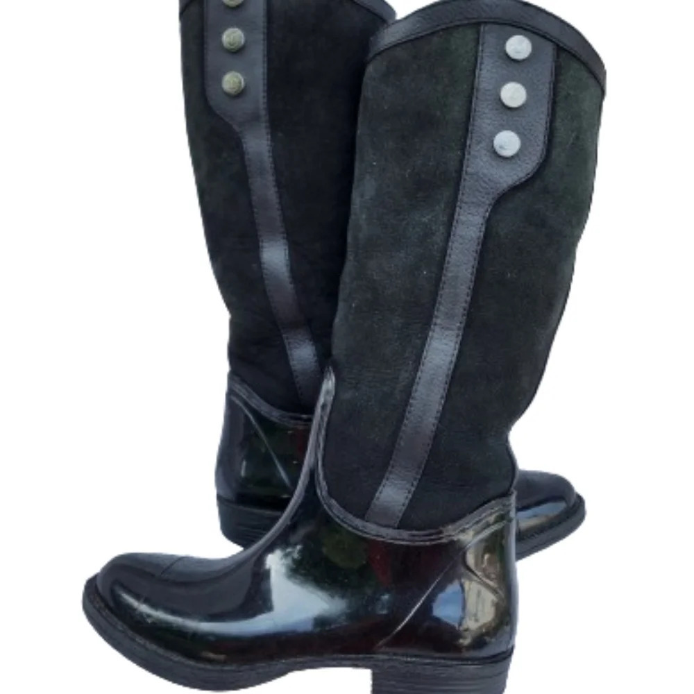 Dominion Australian shearling waterproof Tall Wellie boots 40/10